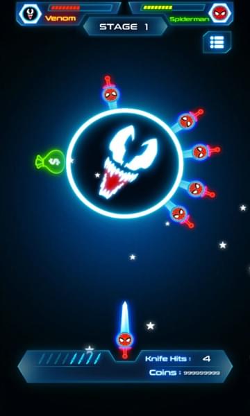 超级英雄飞刀挑战游戏截图1