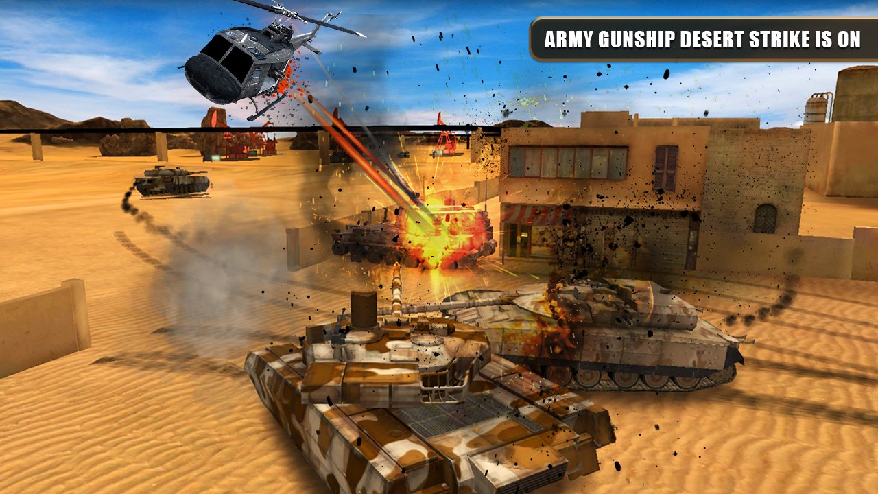 军武装直升机打击沙漠游戏截图5