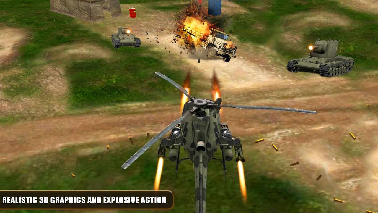 军武装直升机打击沙漠游戏截图0
