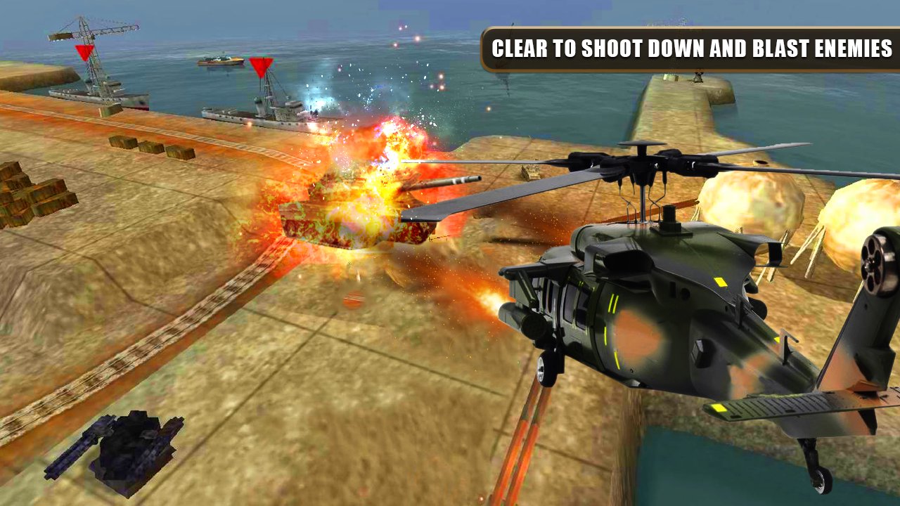军武装直升机打击沙漠游戏截图2