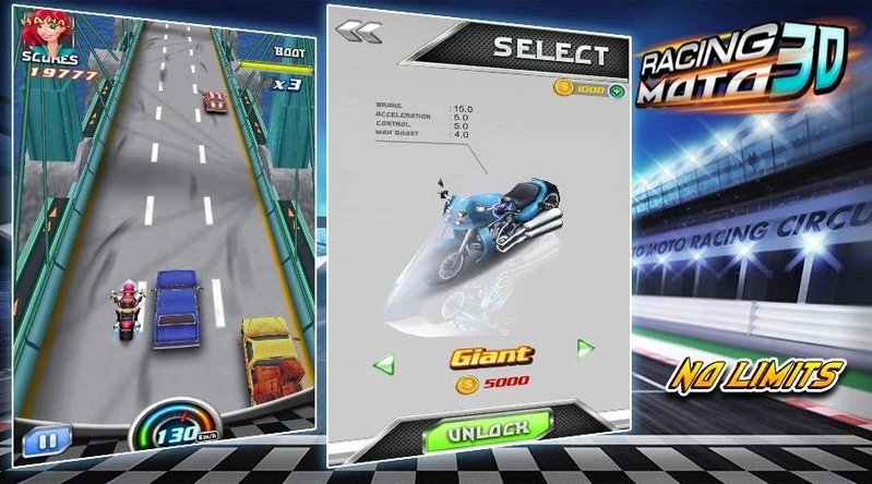 摩托赛车3D游戏截图4