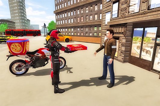 摩托车比萨外卖游戏截图1