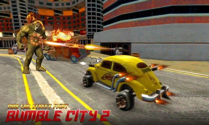 迷你汽车追逐:赛车战争游戏截图1