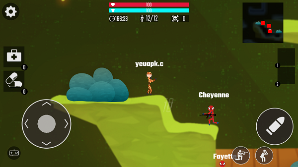 火柴人之战:打击枪游戏截图1