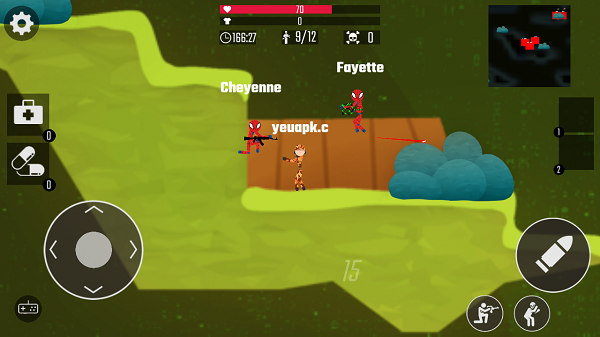 火柴人之战:打击枪游戏截图1