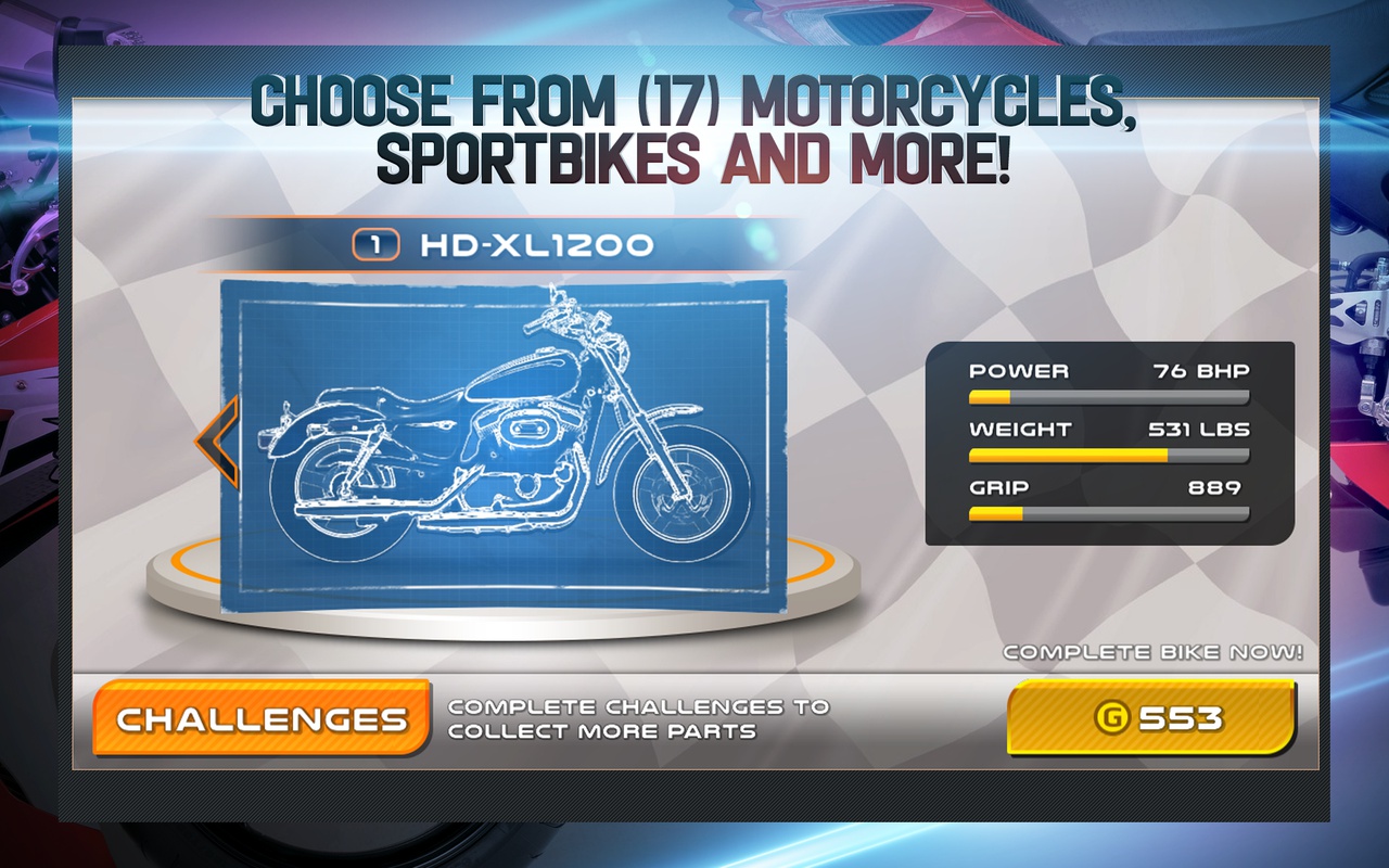 加速赛车:摩托游戏截图1