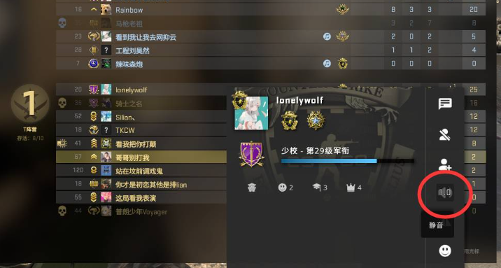 csgo怎么屏蔽队友语音