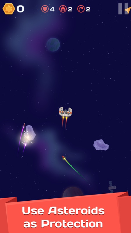 导弹与小行星游戏截图2