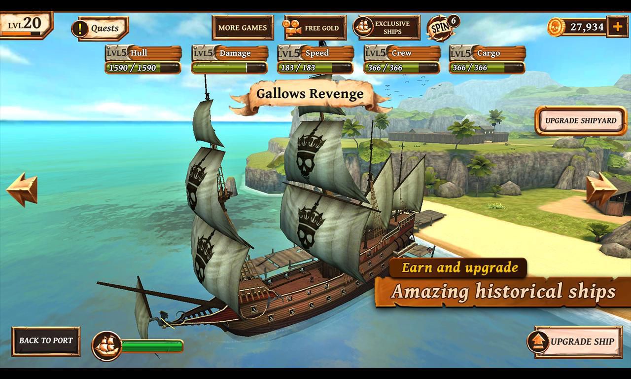 海盗战斗时代的船只游戏截图